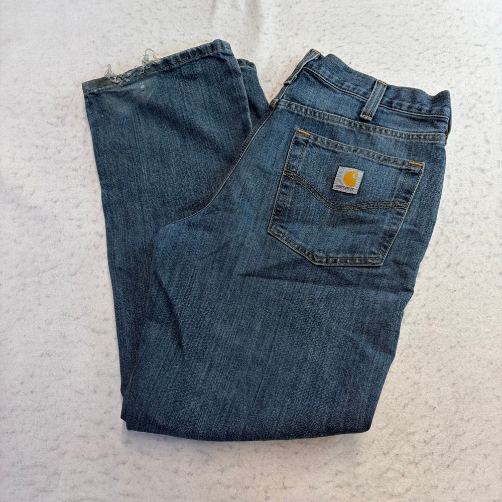Carhartt Relaxed Fit Jeans Mens 32x30 Blue Denim Straight Leg